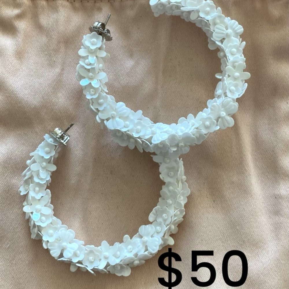 Bridal floral earrings